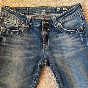 Miss Me Women's Distressed Blue Boot Cut Jeans